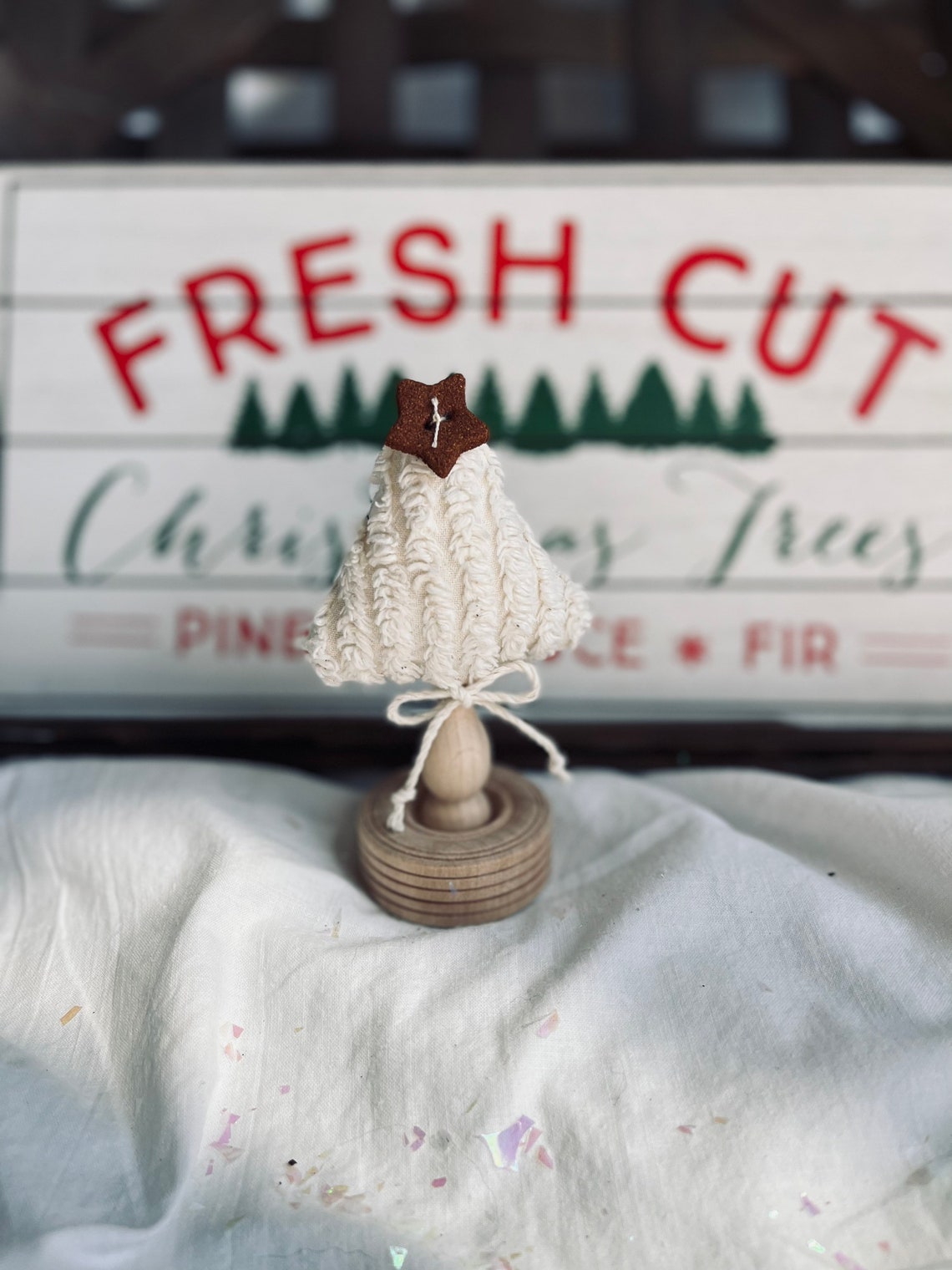 Vintage Chenille Christmas Tree/farmhouse Christmas Etsy