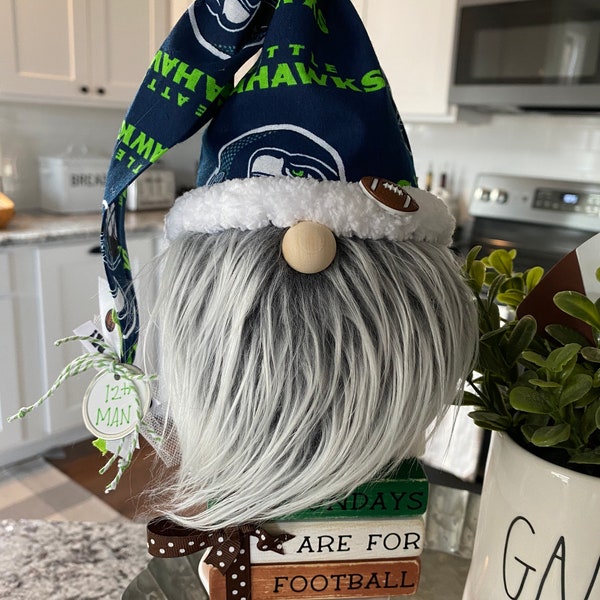 NFL Gnome/GNOMES/gnome/Football gnome/Football Fan Gnome/NFL/Fan/Man cave Decor/Seahawks/Bucs/Greenbay/Denver/Houston/Buffalo/Cards/Fins