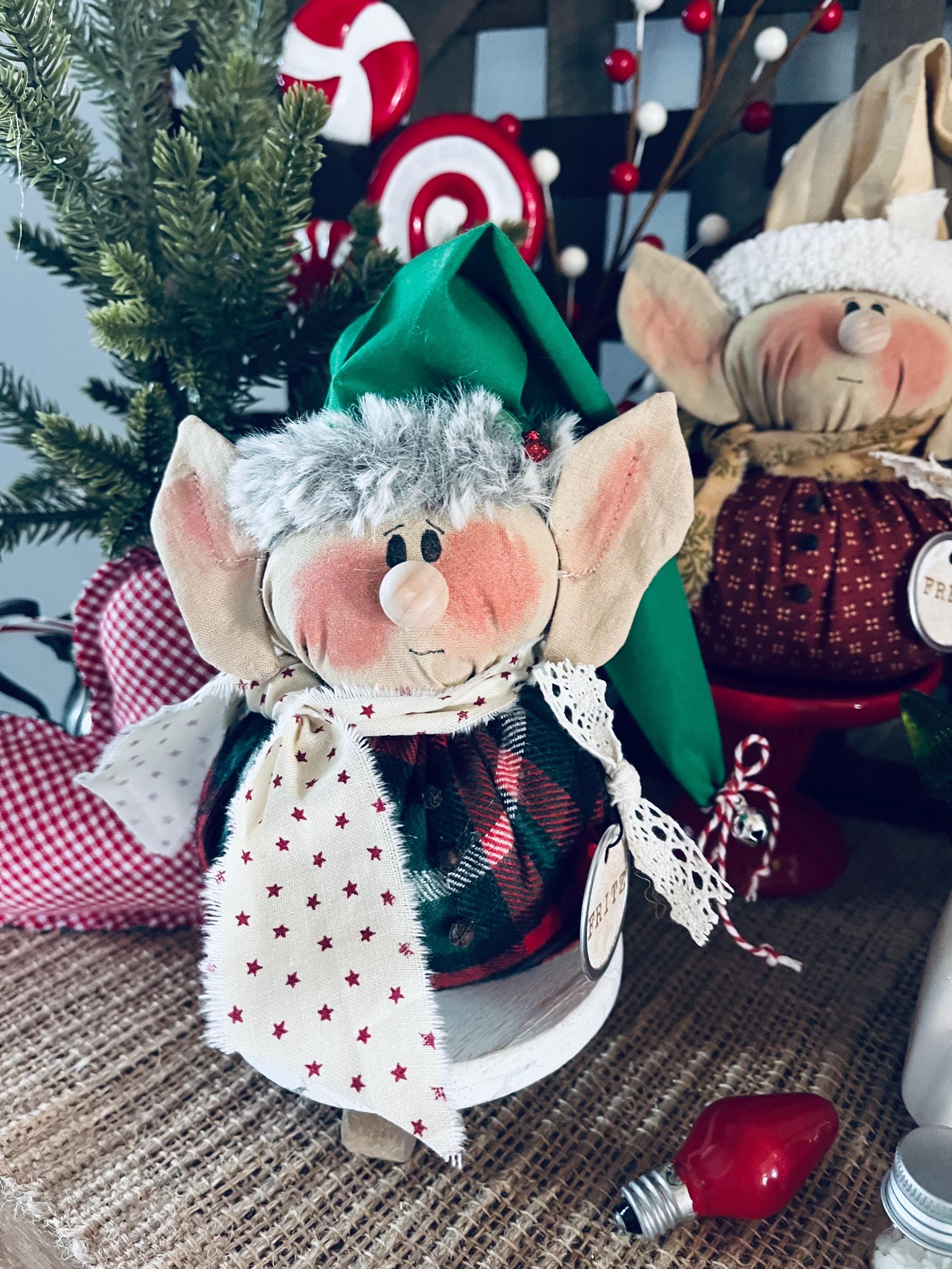 Rustic Elf Primitive Elves/snowman/rustic Elf/elf Decor/farmhouse Decor/tiered ...