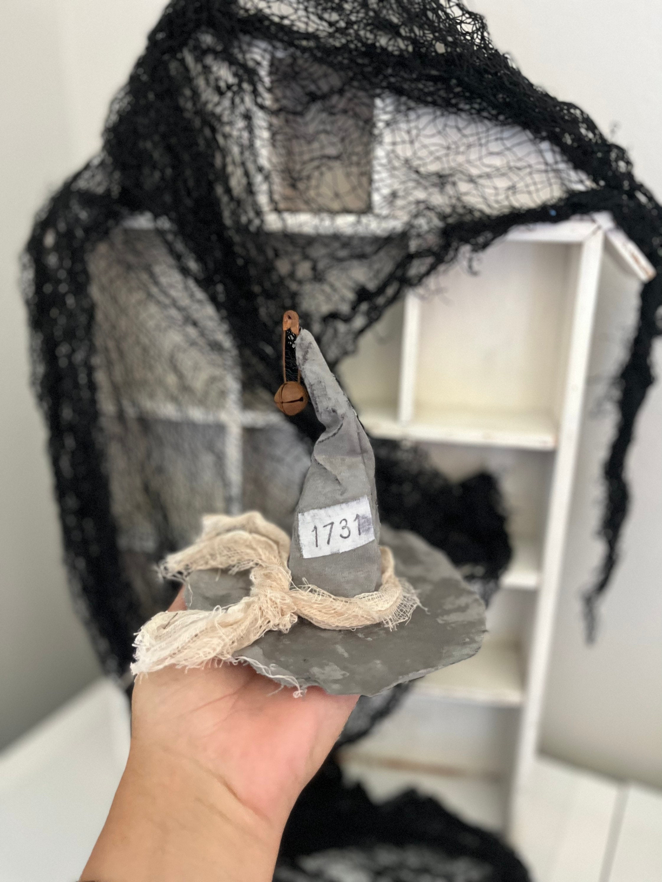 Witch Hat/halloween Witch Hat/halloween Decor/rustic Witch - Etsy