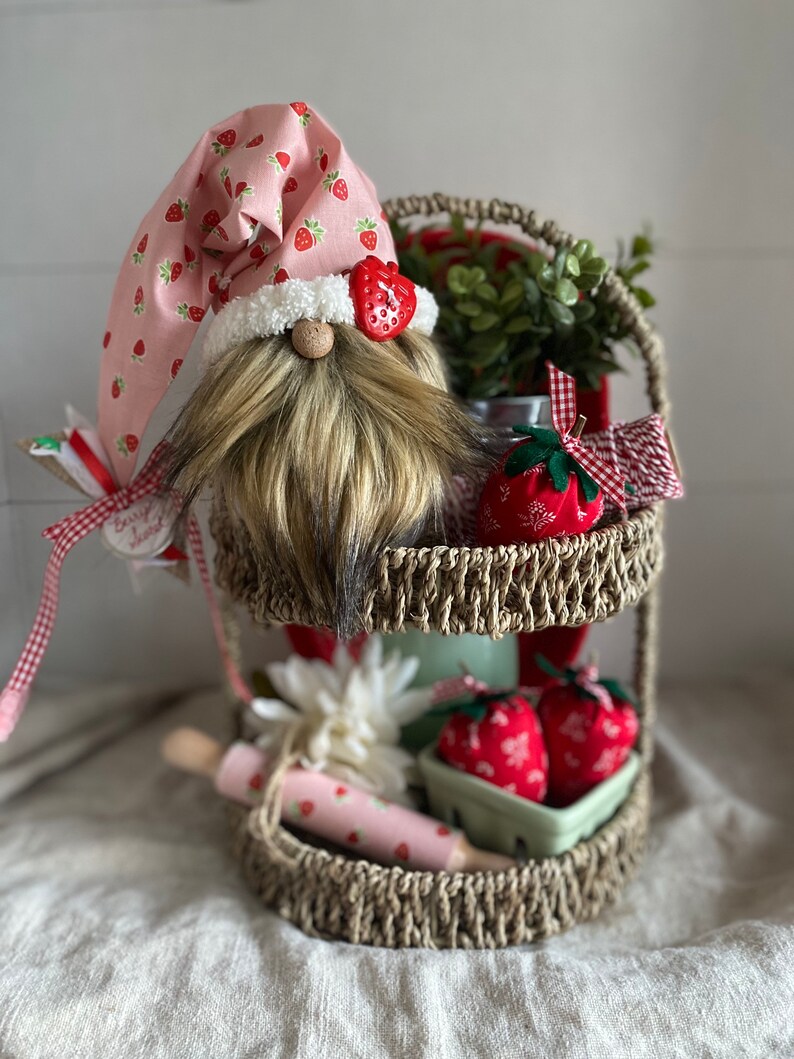 Strawberry Gnome/gnomes/strawberry Decor/strawberry/berry Etsy