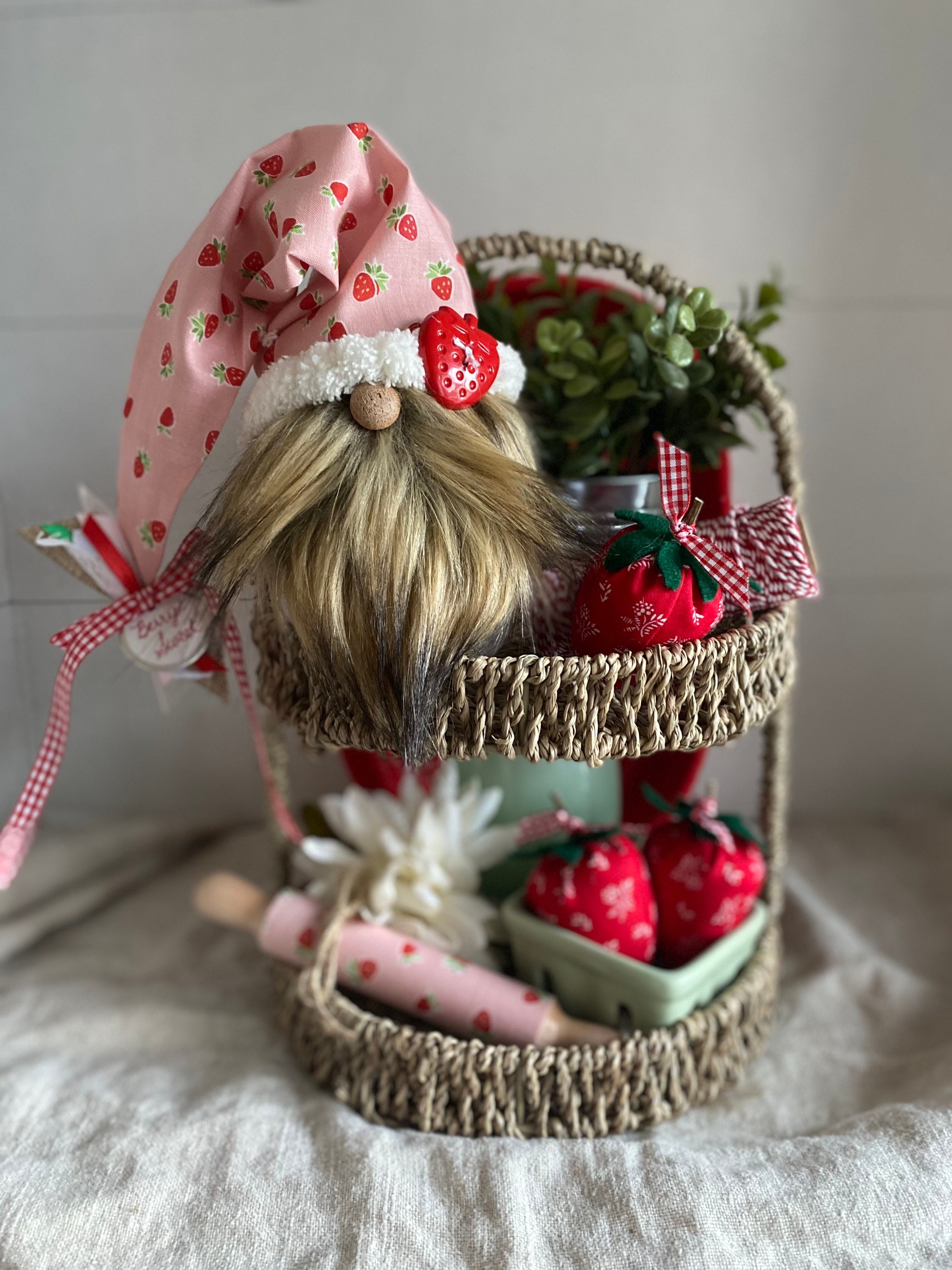 Strawberry Gnome/Gnomes/Strawberry Decor/Strawberry/Berry Etsy