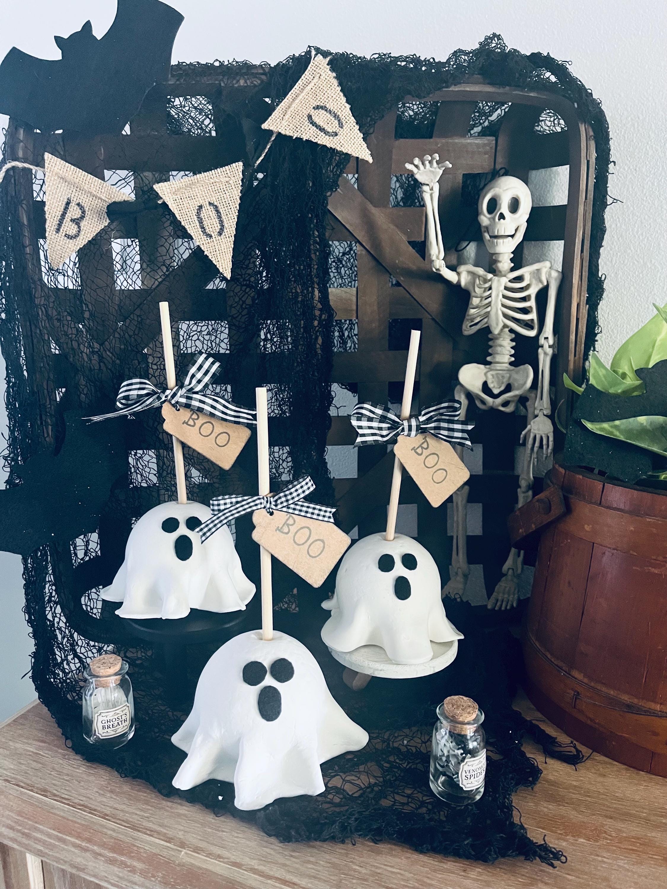 Manzanas fantasma falsas/Fantasma/Fantasmas/Buu/Halloween/Decoración de Halloween/Decoración fantasma/Ghostie