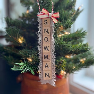 Scrabble tile Christmas ornaments/Christmas/Ornament/