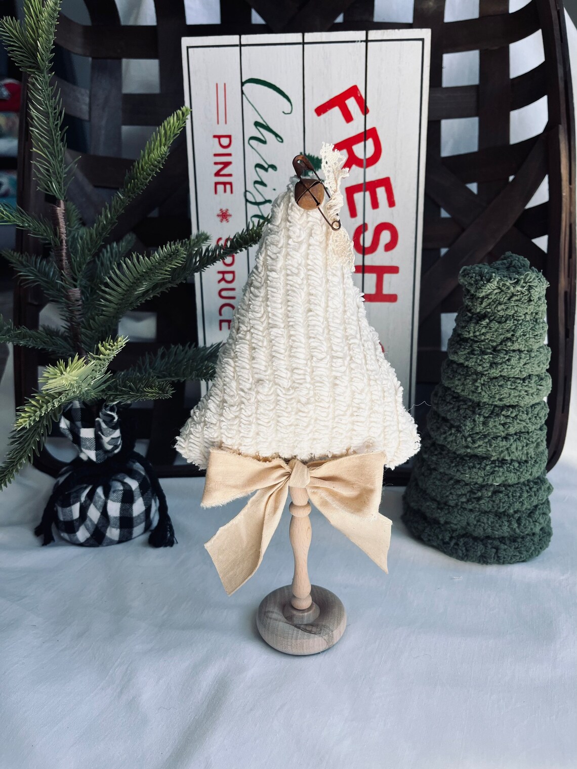Vintage Chenille Christmas Tree/farmhouse Christmas Etsy