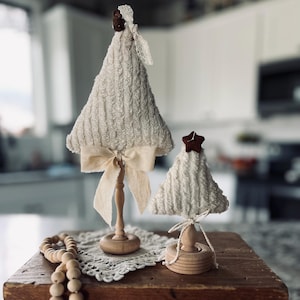 Vintage Chenille Christmas tree/Farmhouse Christmas Trees/Christmas/Trees/Christmas Decor/Tiered Tray Decor/Christmas/Spindle Christmas tree