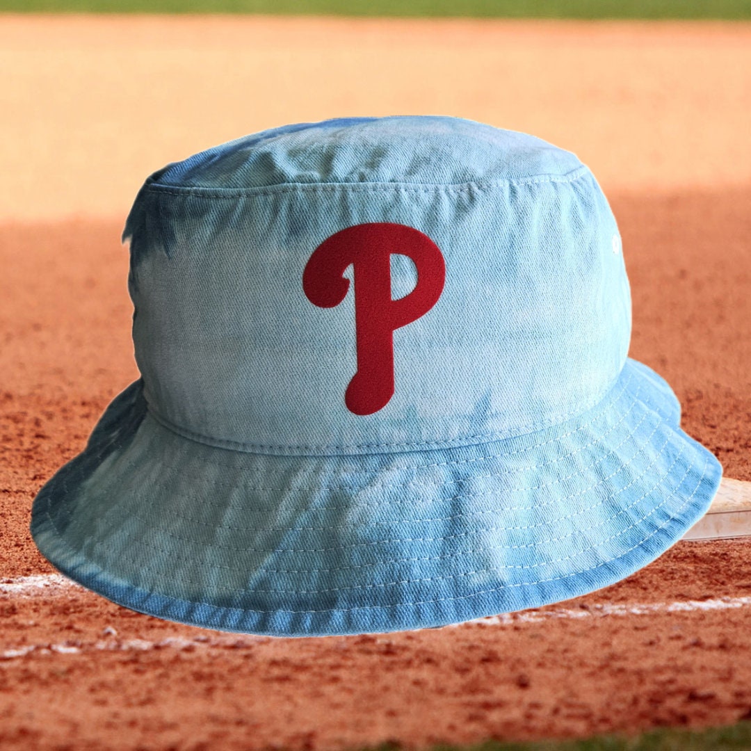 Phillies Tiedyed Bucket Hat Baby Blue Etsy