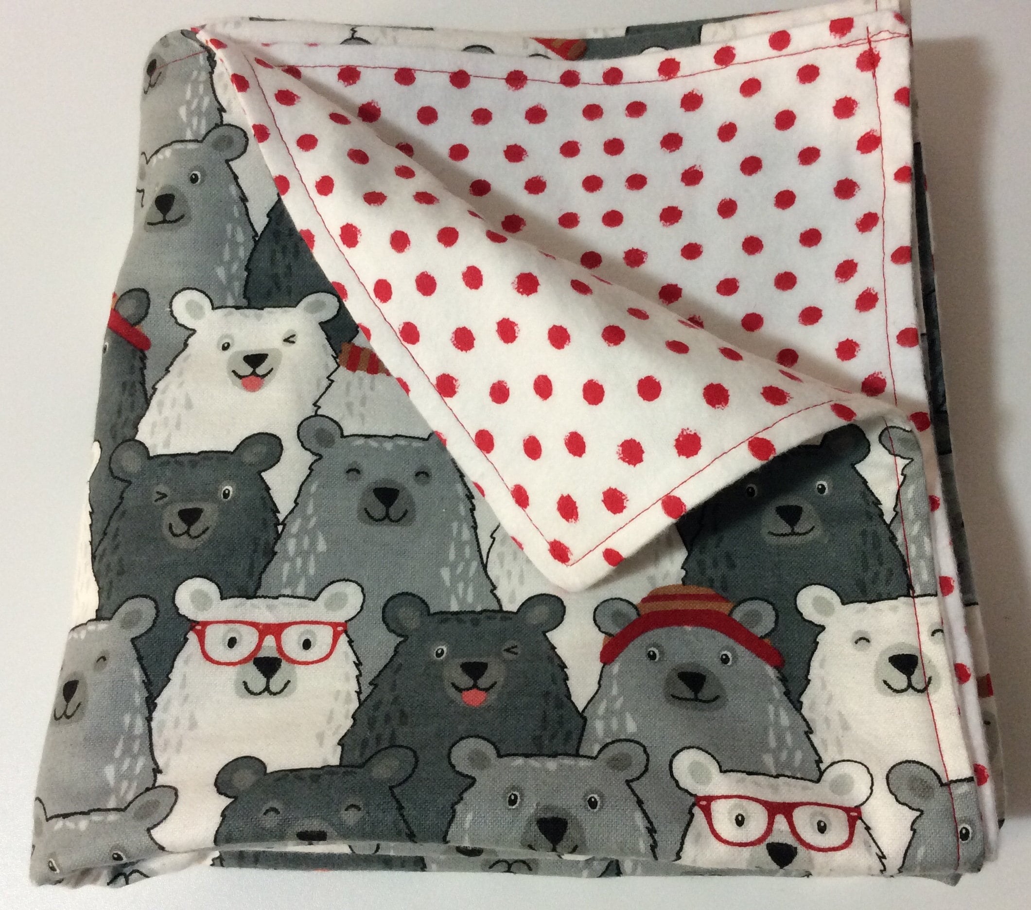 Polar Bear Dots Extra Large Receiving/Floor/Play Blanket Etsy