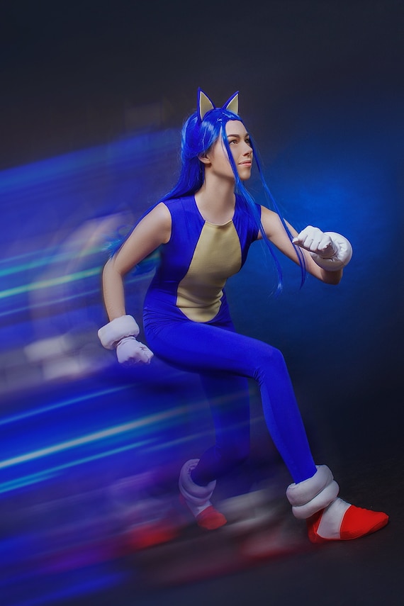 Sonic the Hedgehog Cosplay Costume, Sonic Video Game Cosplay, Sonic Blue  Costume, Sonic Jumpsuit, Sonic the Hedgehog Halloween 