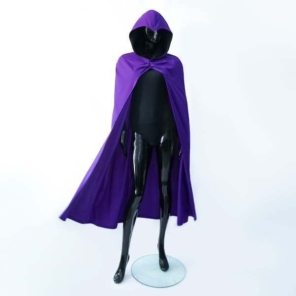 Titans Raven cloak costume, Raven cosplay purple superhero costume, Raven oufit cosplay cape, Raven cloak, Adult Raven costume cosplay cloak