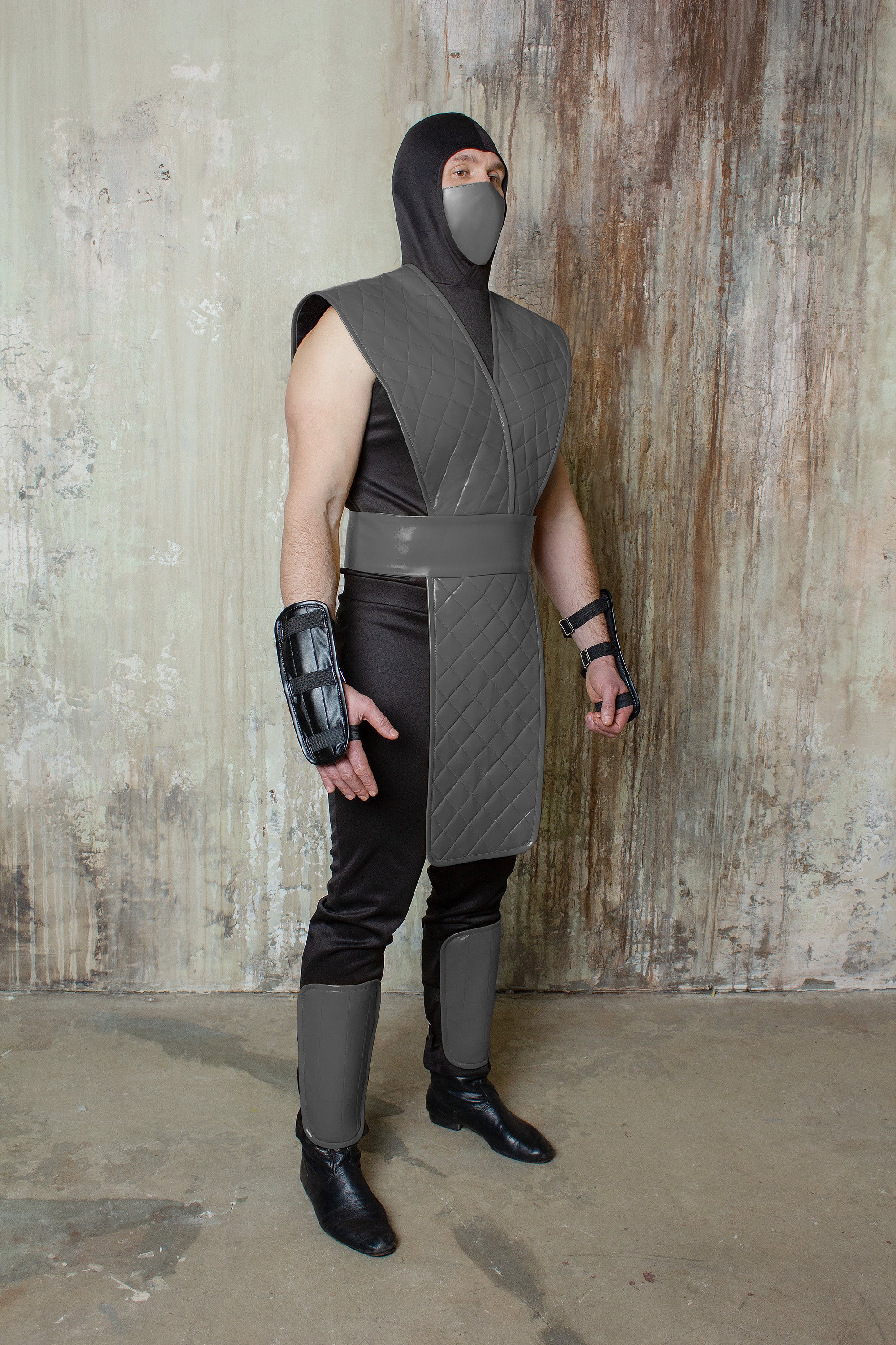 Disfraz de cosplay de Mortal Kombat, disfraz de Sub Zero con chaleco y  máscara, top ninja sin mangas para hombre, guerrero ninja Mk, clásico MK2 -   España