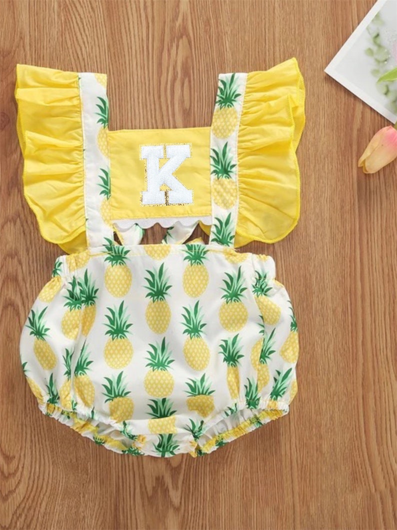 Pineapple Baby Girl Outfit Fruit Baby Girl Outfit Pineapple Etsy