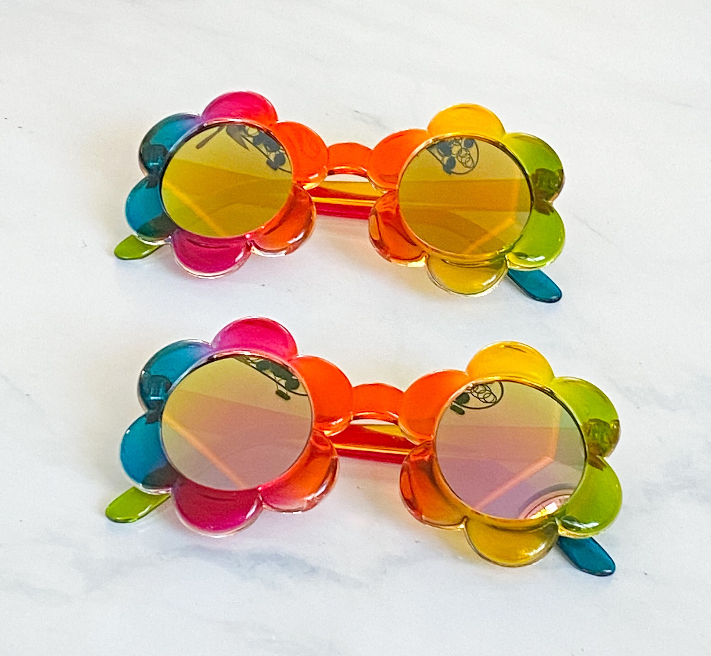 Baby Flower Sunglasses Flower Sunglasses Toddler Rainbow Etsy