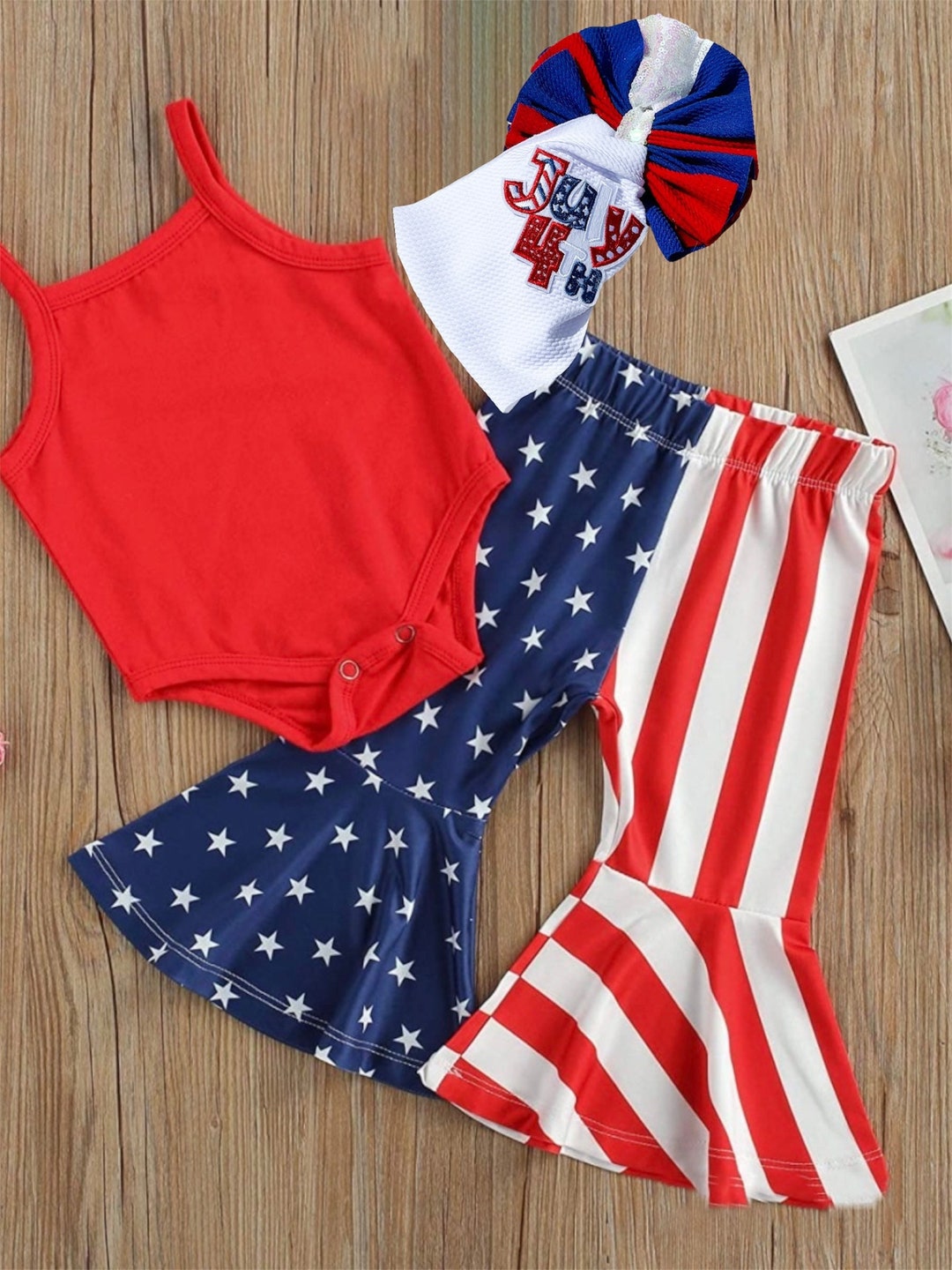 4th of July Baby Girl Outfit 4th of July Baby Bells 4th of - Etsy