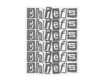 Naklejka Kansas City Chiefs Kiss Cut w stylu magazynu