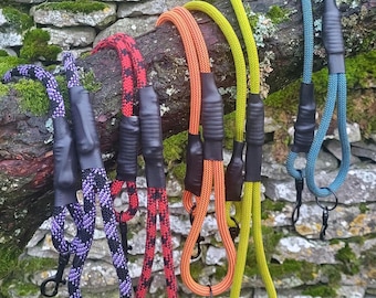 Climbing Rope Dog Leads made from retired climbing rope - Multi colour and length options