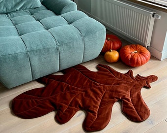 Oak tree leaf decoration, floor mat, sofa throw, fall decoration