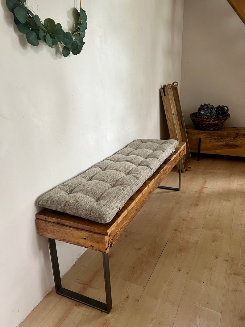 Custom Fluffy Tufted Bench Seat Cushion Window Seat Cushion Etsy