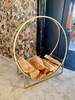 Round Steel Firewood Log Holder, Firewood Storage 