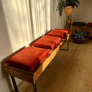 Untufted Removable Handmade Bench Seat Cushions image 2