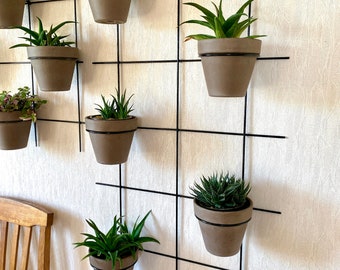 Vertikaler Wand-Übertopf, Blumentopfhalter aus Stahl