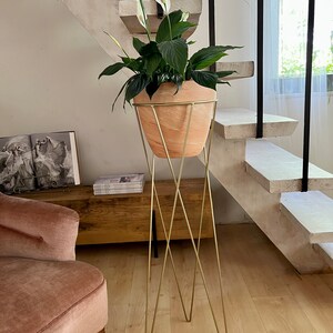 Handmade Tall Hairpin Style Plant Stand, Planter