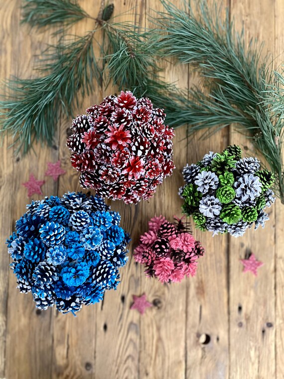  60 Pieces Pine Cones for Christmas Tree Christmas Pine