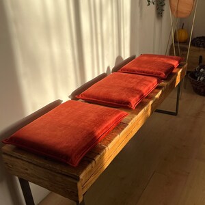 Untufted Removable Handmade Bench Seat Cushions image 1