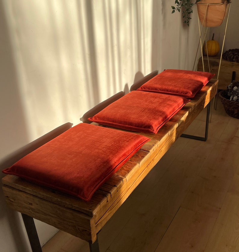 Untufted Removable Handmade Bench Seat Cushions image 1