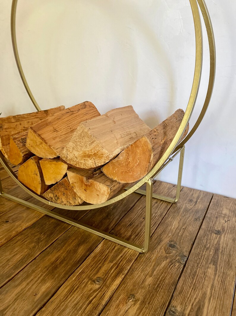 Round Steel Firewood Log Holder Firewood Storage Etsy