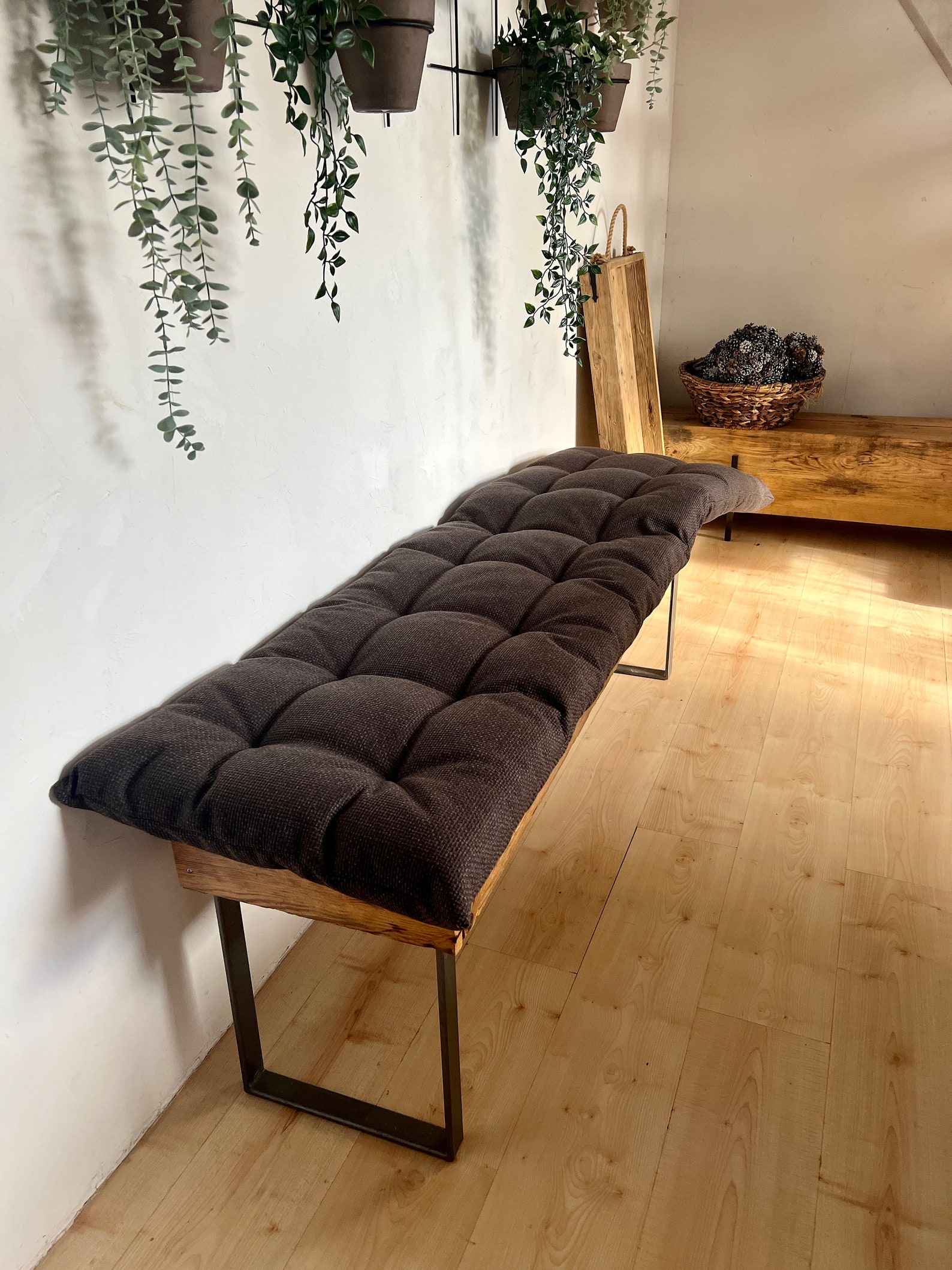 Custom Fluffy Tufted Bench Seat Cushion Window Seat Cushion Etsy