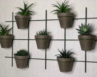 Large Horizontal Wall Hung Planter, Flower Pot Holder