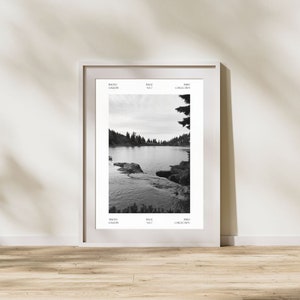 Black and White Photo Print | Digital Print | Wall Art | Wall Decor | Photography Prints | Nature Print | Scenery Print | Washington Print |