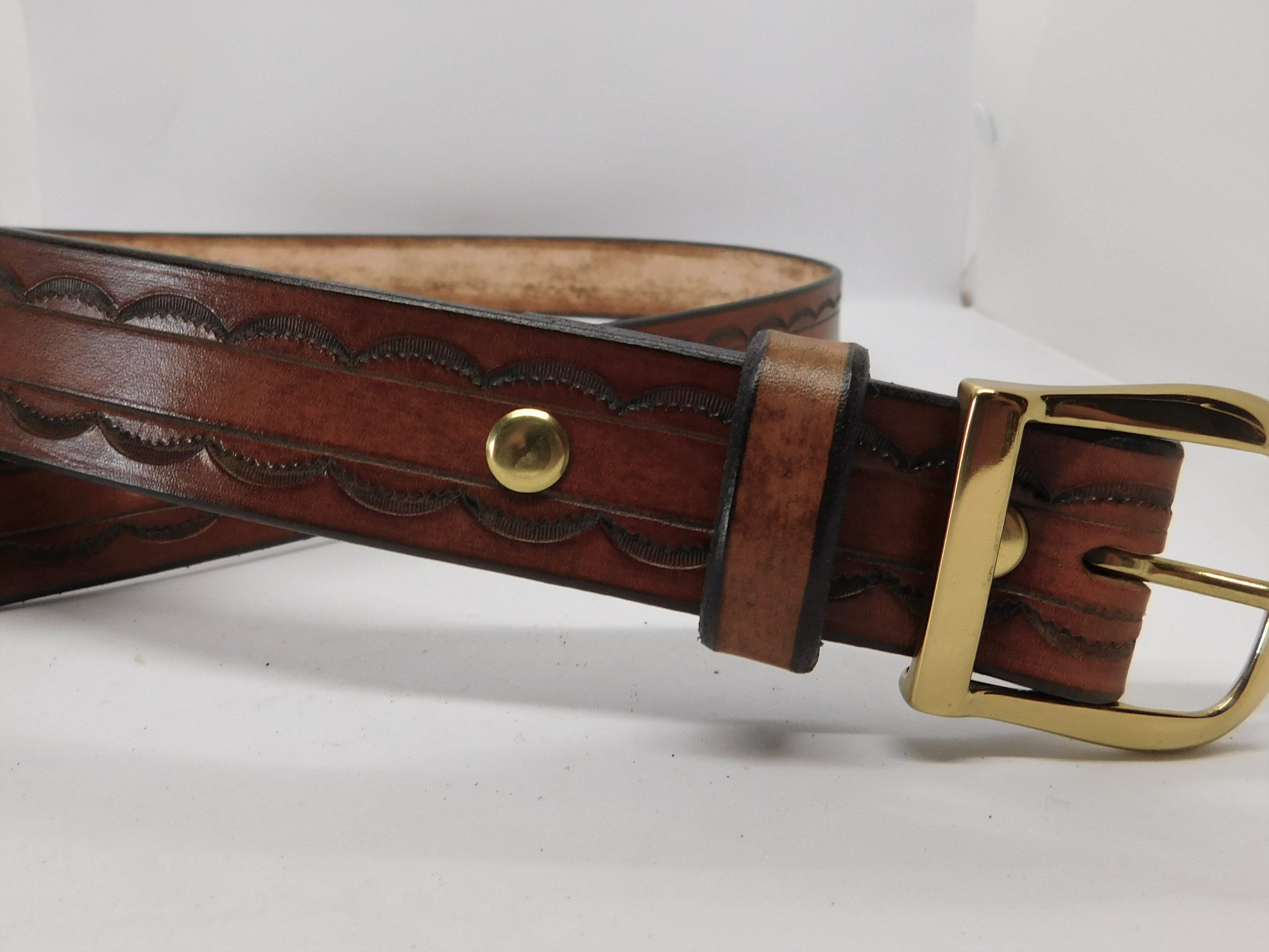 Brown Leather Belt 1 1/4 Inch Wide 10/12 Oz Thickness Brown Etsy