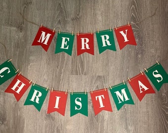 Christmas Banner-merry CHRISTMAS Banner-christmas Holiday - Etsy