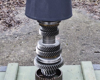 SOLD ||| Car Truck Transmission Gears mechanism Night Lamp Light Industrial Steampunk Loft Workshop Garage Engine Part Mechanic Upcycled
