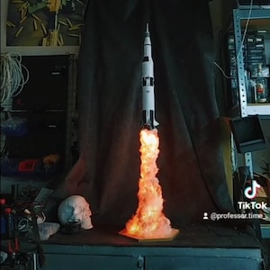 Lego saturn v lamp top