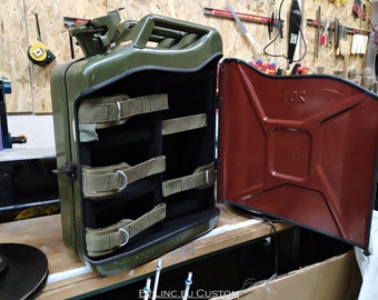 SOLD ||| HIDDEN STORAGE military Jerry can Mini Hidden Bar Box Canister Fuel Camping alcohol whiskey gift man cave army