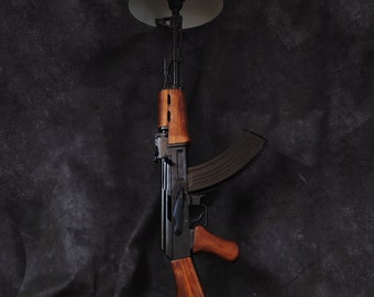 SOLD ||| Gun AK47 Lamp | Weapon Firearm Rifle Carabine Table Lighting Nightlamp Lampshade Military Army Bullet Shooter AK74 AKM Soviet
