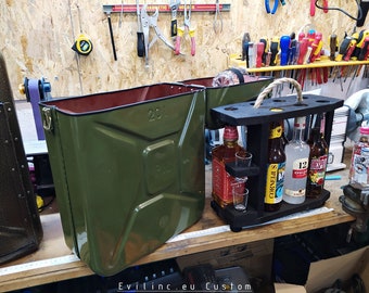 VENDIDO /// Estante de ALMACENAMIENTO OCULTO Bidón Mini Caja de barra oculta Recipiente Combustible Camping alcohol whisky regalo hombre cueva ejército