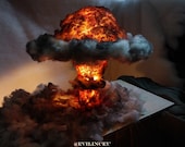 Nuclear Explosion Bomb Diorama model LIGHT night lamp nuke fallout little boy fat man decorative military mushroom cloud