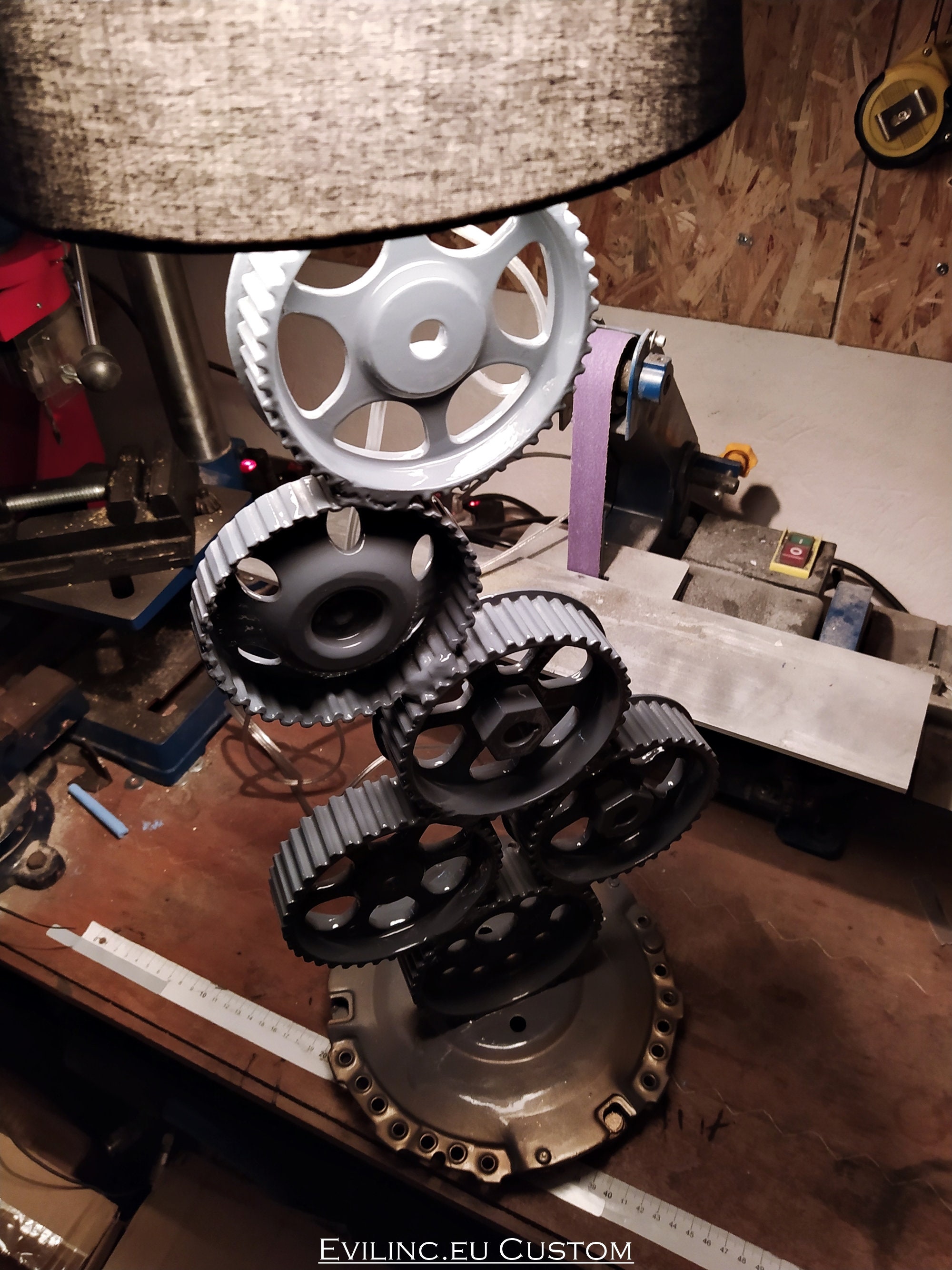 SOLD Car Gear Sprocket Lamp BIG / Night Stand Table Etsy Canada