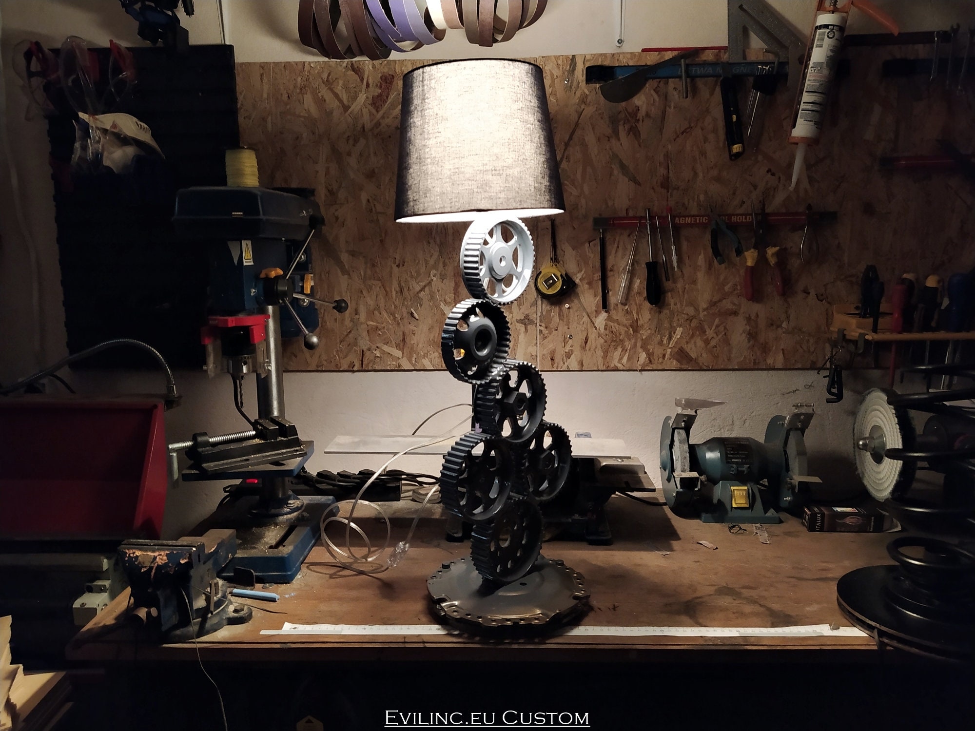 SOLD Car Gear Sprocket Lamp BIG / Night Stand Table Etsy Canada