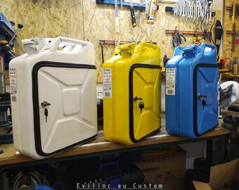 SOLD ||| Handmade 20L METAL Jerry Can Mini Hidden Bar Storage Box Canister Fuel Camping Military Army Jeep Outdoor Bushcraft Gift