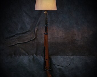 SOLD ||| Gun Mauser 98K Lamp | Weapon Firearm Rifle Carabine Table Lighting Nightlamp Lampshade Military Army Bullet Shooter Mosin Kar