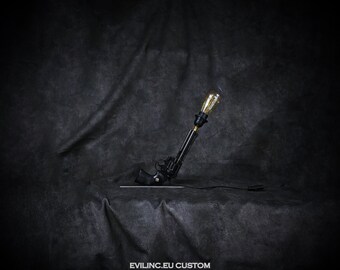 SOLD ||| Gun Python Magnum Lamp | Weapon Firearm Rifle Carabine Table Lighting Nightlamp Lampshade Military Army Shooter revolver handgun