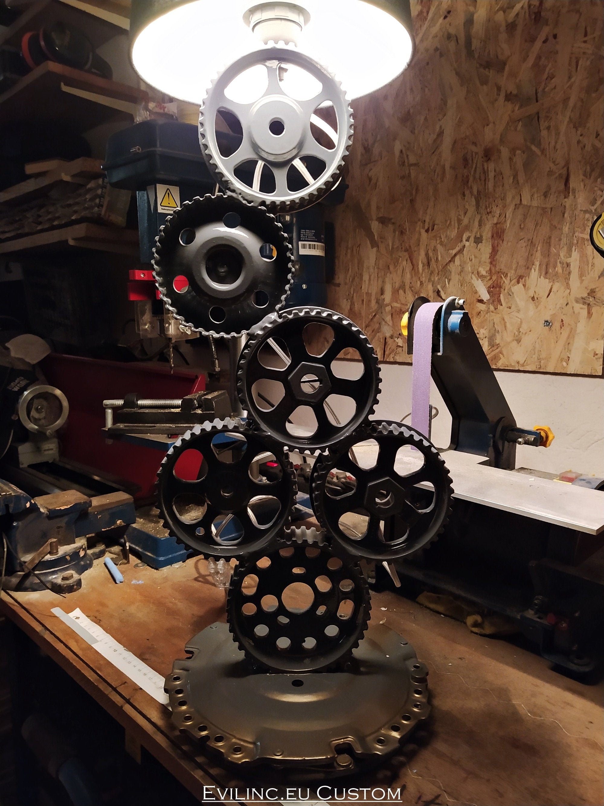 SOLD Car Gear Sprocket lamp BIG / Night Stand Table Etsy