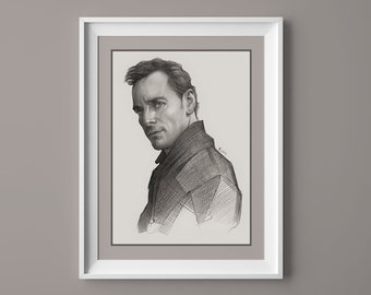 Michael Fassbender, Art Print