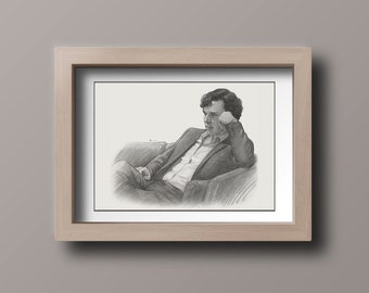 Sherlock Print, Benedict Cumberbatch, ART Print