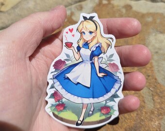 Pegatina de Alicia en el país de las maravillas
